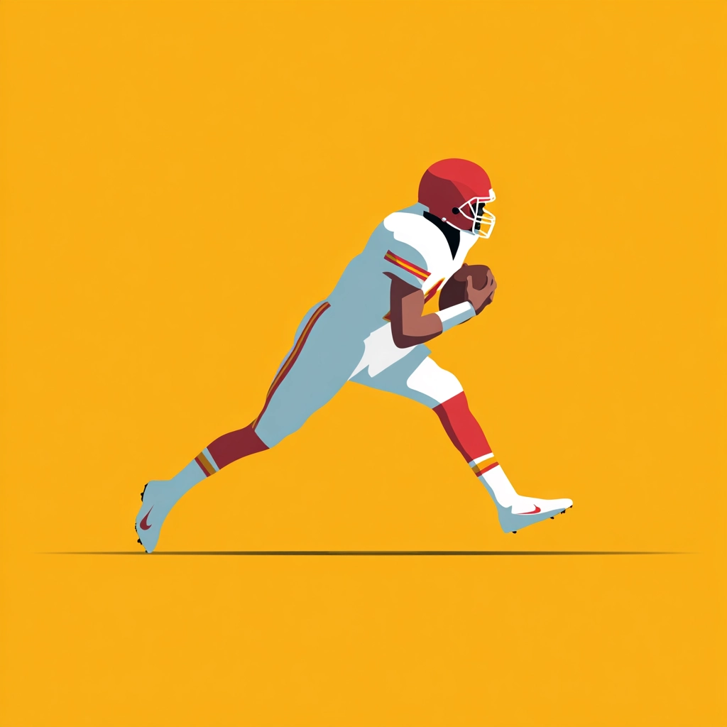 American footballer minimalist flat icon